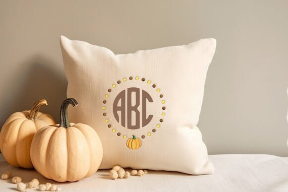 Download Pumpkin Monogram Frame Embroidery - Premium Resources
