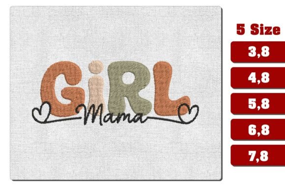 Download Girl Mama Machine Embroidery Design File - Premium Resources